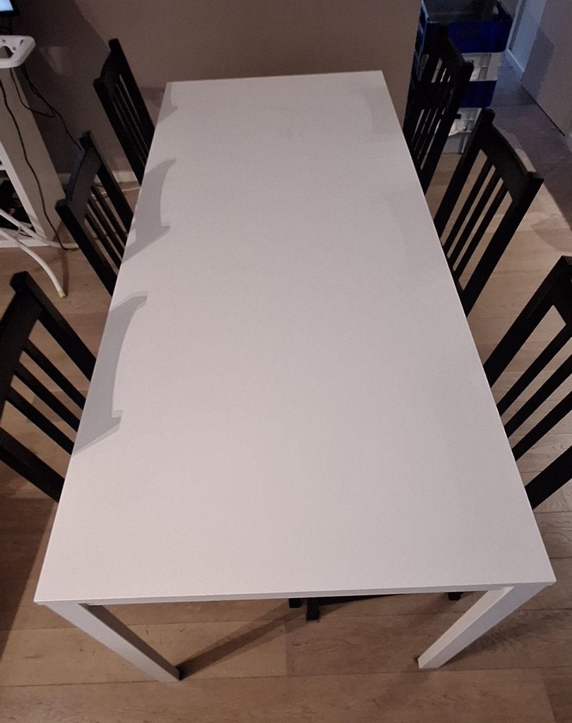 Tafel + Stoelen Gratis af Te halen, Enlèvement, Utilisé, 50 à 100 cm, Rectangulaire