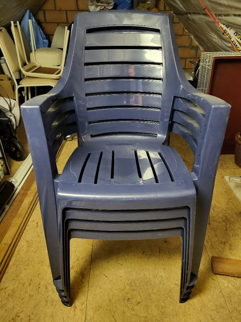 Tuinstoelen, Ophalen, Gebruikt, Plastic, Stapelbaar