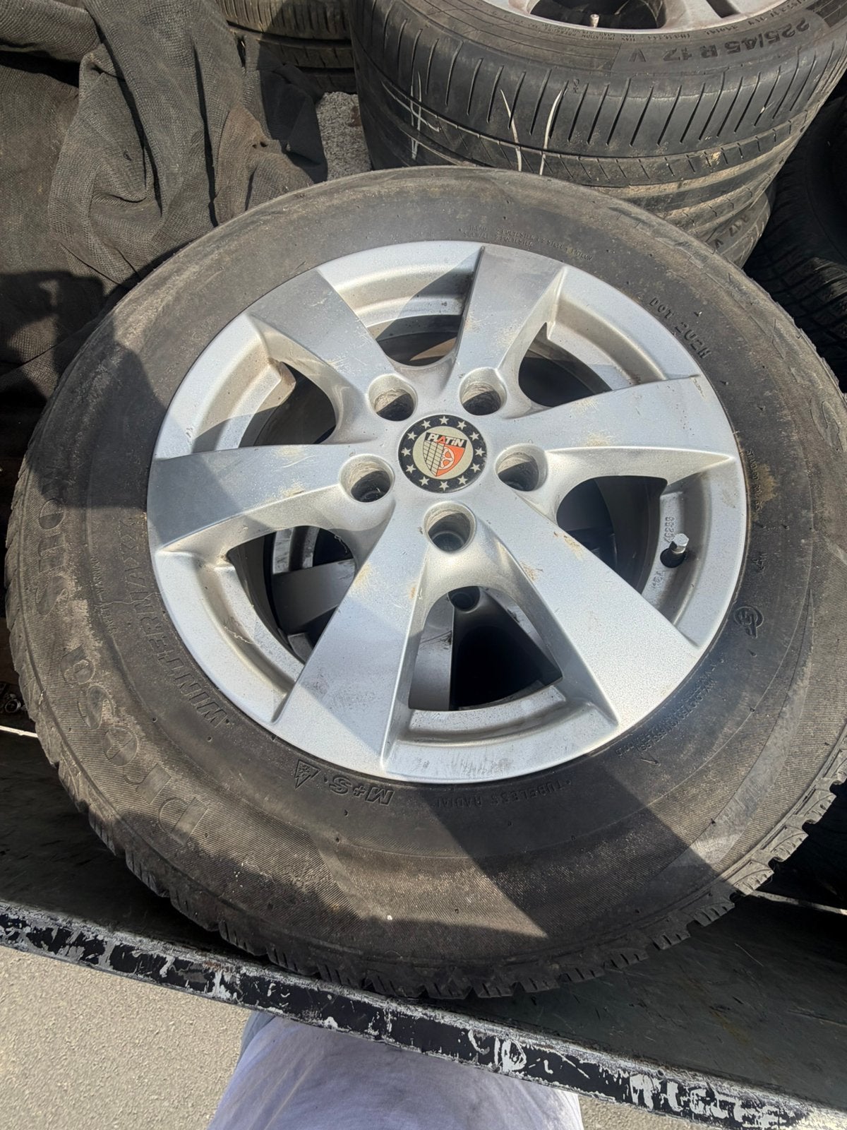 Platina velgen met band in perfecte staat 16 inch, Auto-onderdelen, Banden en Velgen, Ophalen, 16 inch, Velg(en)