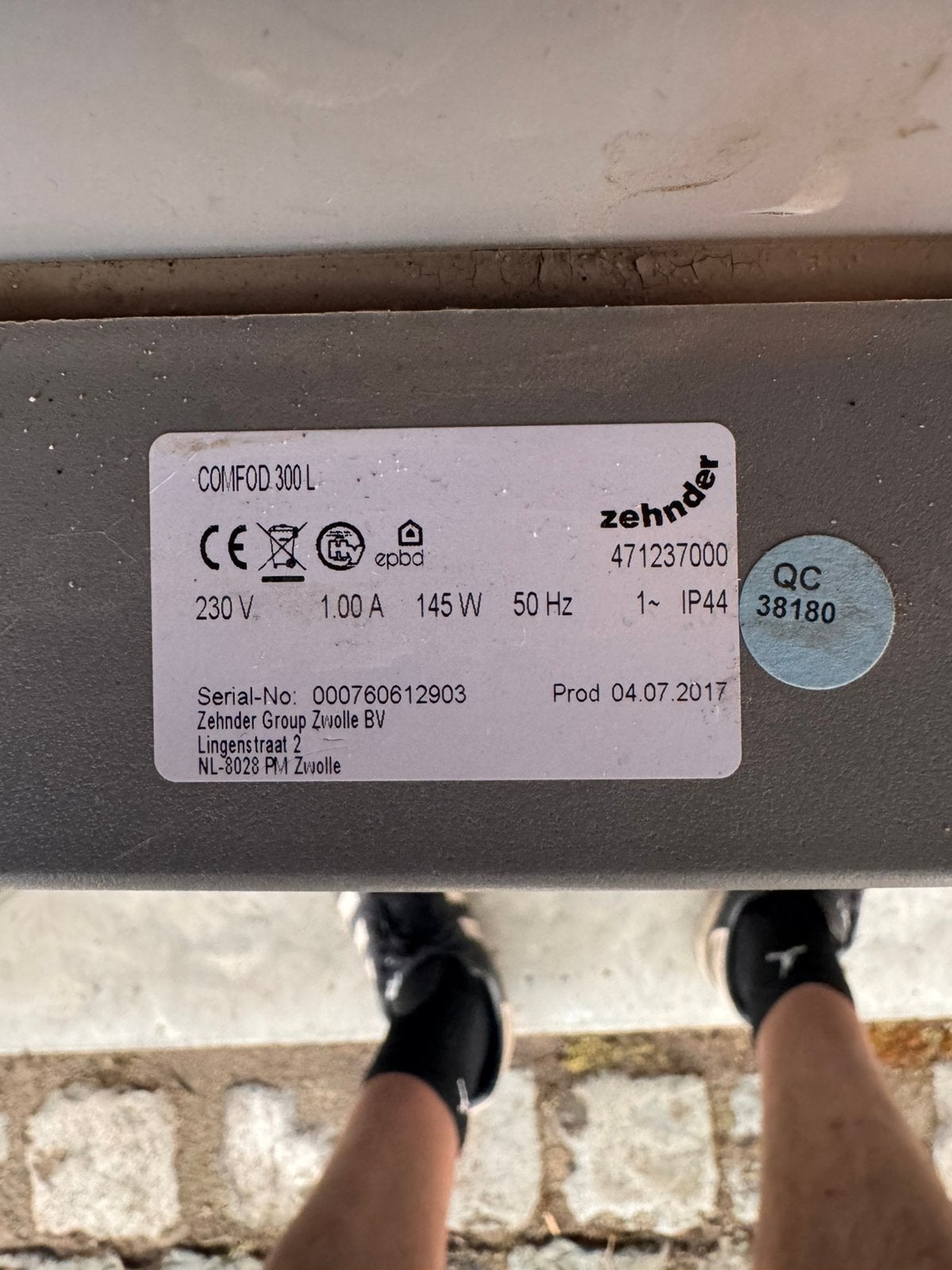 Zehnder ventilatie unit, Ophalen, Zo goed als nieuw