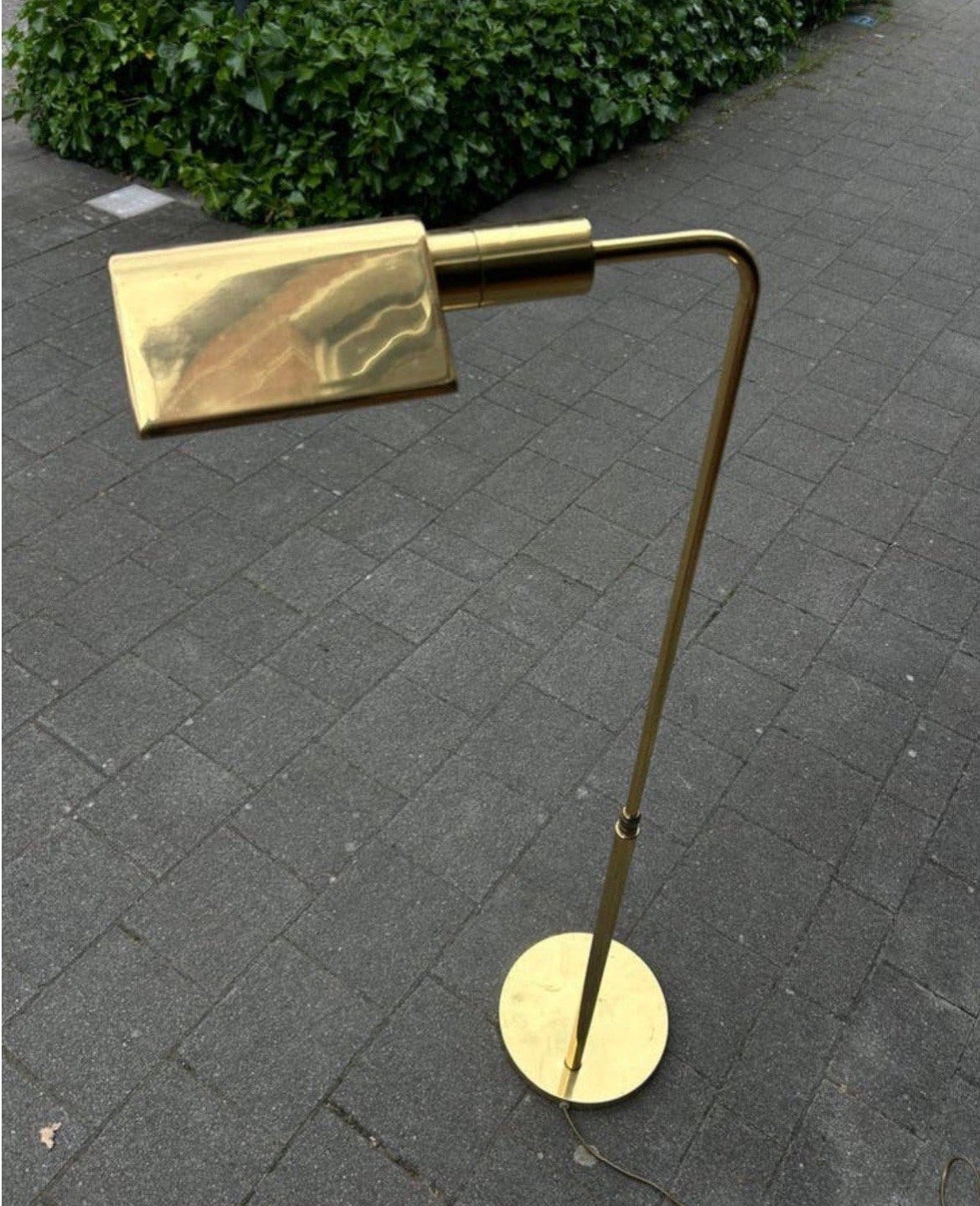 Vintage gouden lamp chrome, Enlèvement, Comme neuf
