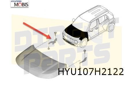 Hyundai Inster (1/25-) motorkapscharnier Rechts Origineel! 6, Neuf, -, -, Hyundai