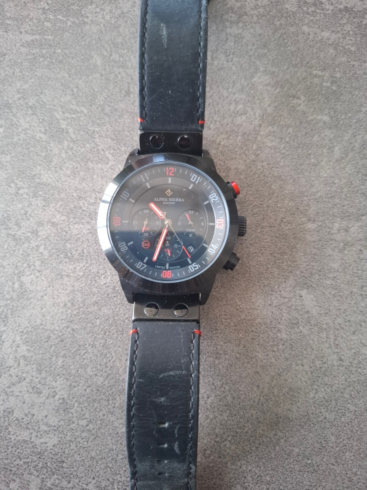 Alpha Sierra, Bijoux, Sacs & Beauté, Montres | Hommes, Montre-bracelet, Cuir, Acier, Enlèvement