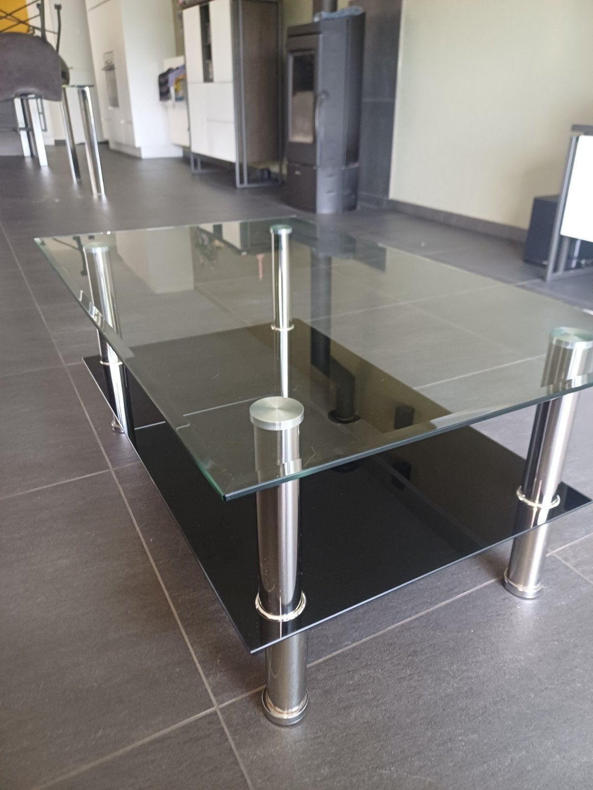 salontafel, Ophalen, Glas