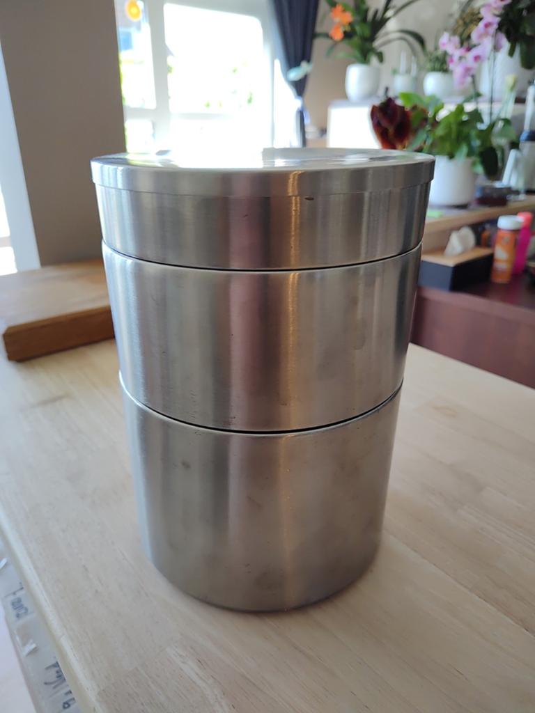 3 delen bewaardoos set inoxydable/stainless steel, Ophalen of Verzenden