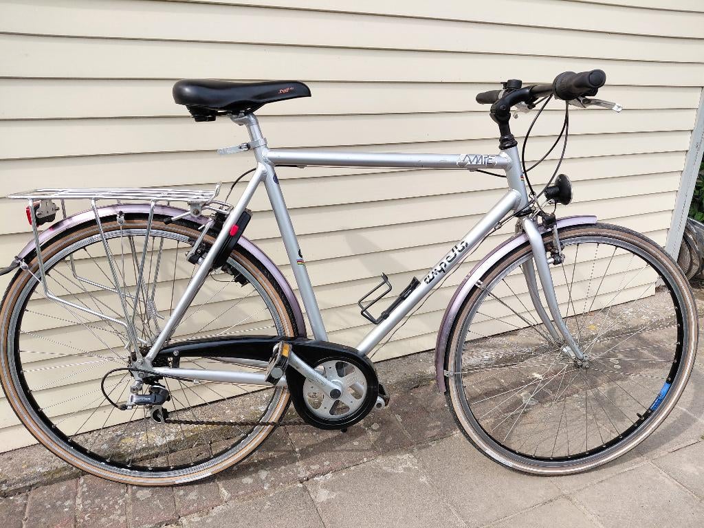 ampello herenfiets, Fietsen en Brommers, Gebruikt, Velgrem, Versnellingen, 53 tot 57 cm