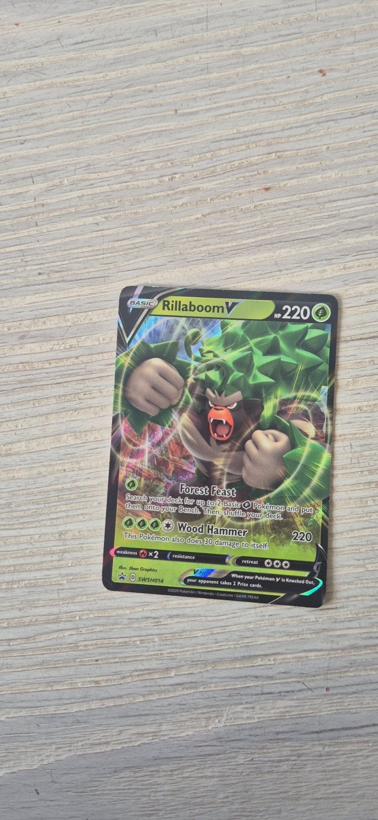 rillaboom pokemonkaart, Enlèvement