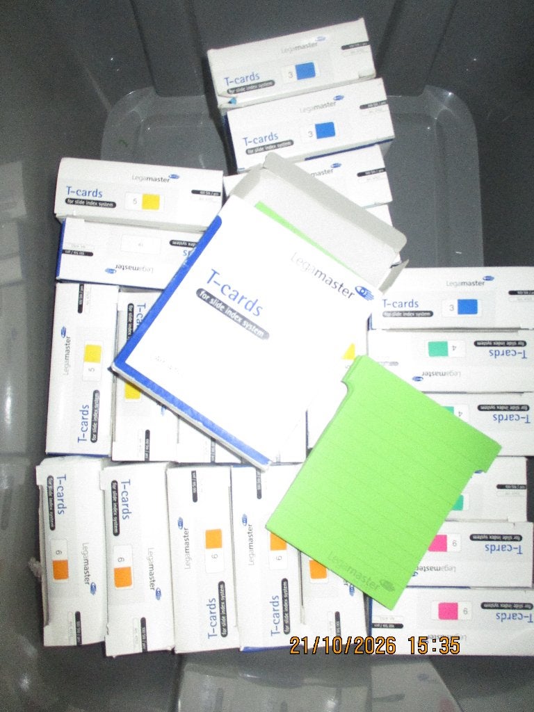 Lot de 23 boîtes de fiches en T Legamaster, Diversen, Ophalen, Nieuw