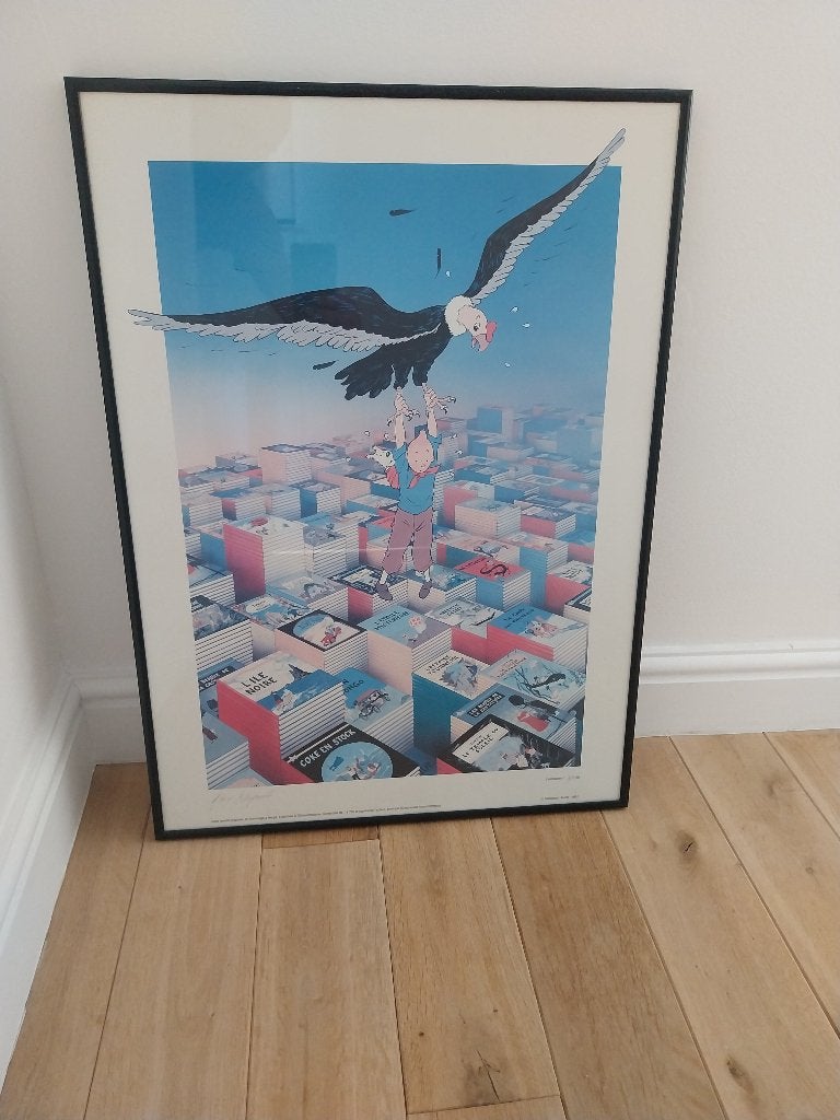 Collectors item poster Kuifje, Verzamelen, Ophalen, Zo goed als nieuw
