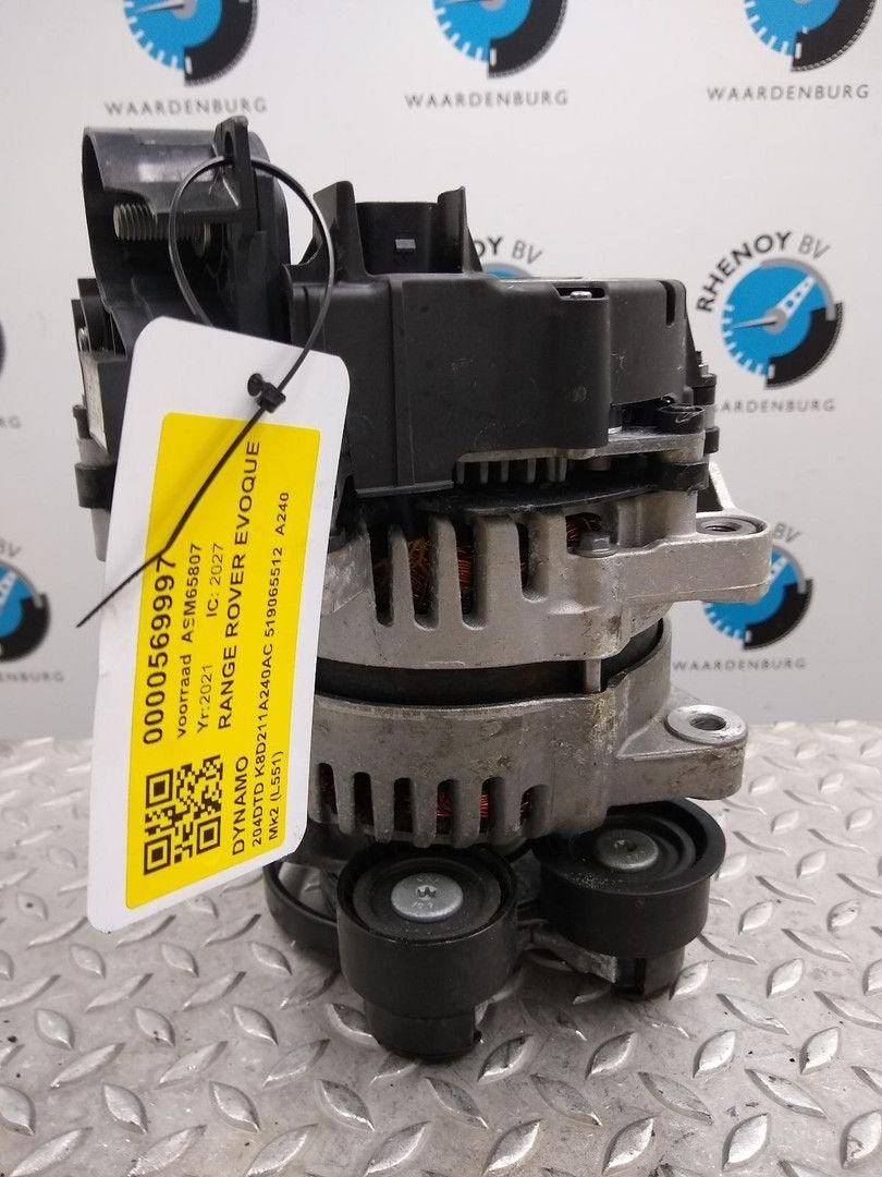 LANDROVER RANGE ROVER EVOQUE DYNAMO K8D211A240AC, 519065512, Ophalen of Verzenden, Gebruikt, ARN erkend