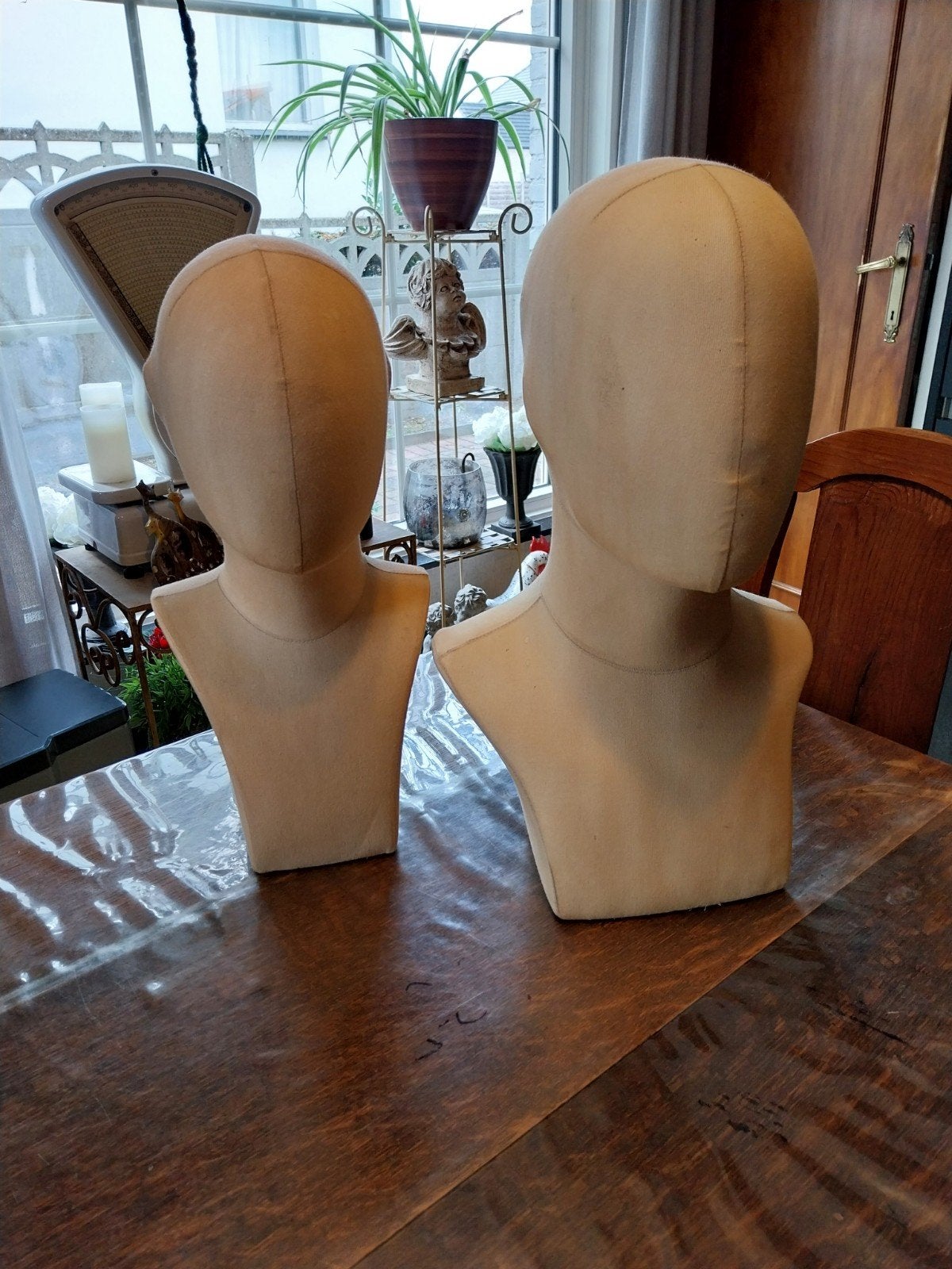 decoratieve mannequin hoofden, Antiek en Kunst, Ophalen