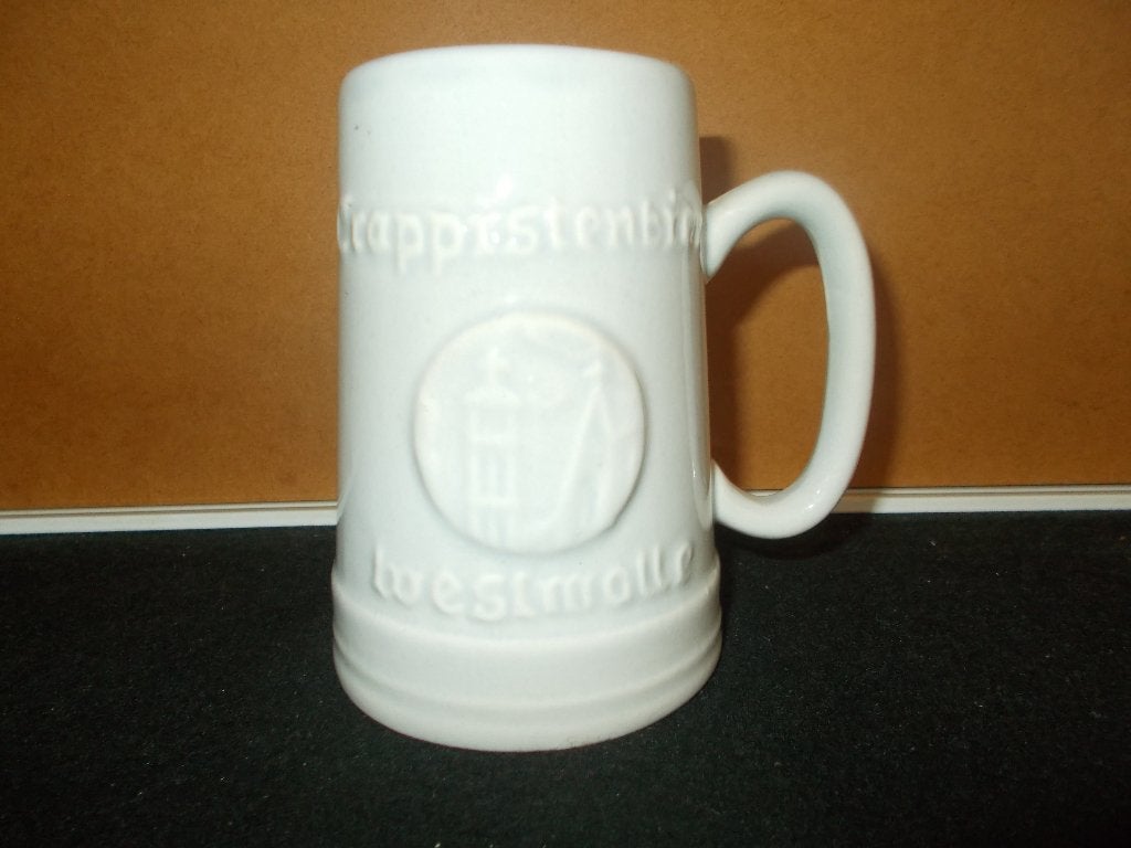 WESTMALLE Trappistenbier - grijze bierpot 1/3, Ophalen, Gebruikt, Pul(len), Overige merken
