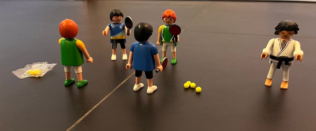 Playmobil pingpongers en Judoka, Kinderen en Baby's, Ophalen, Zo goed als nieuw, Losse onderdelen