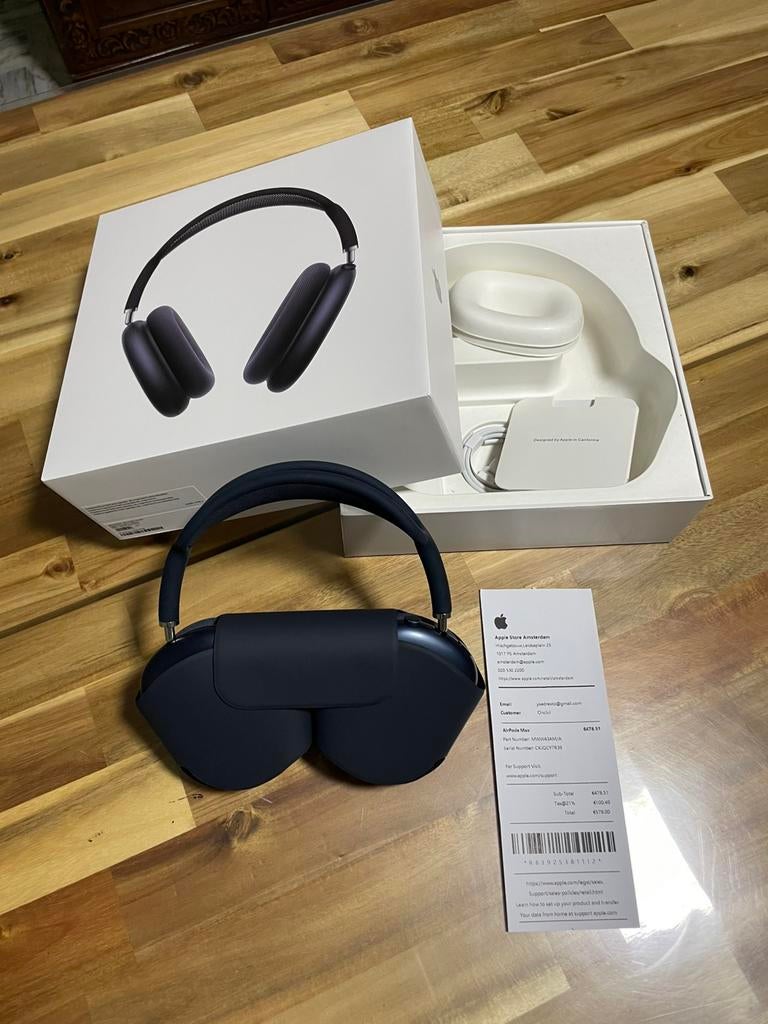 Midnight bleu Airpods Max, Games en Spelcomputers, Virtual Reality, Zo goed als nieuw, Ophalen of Verzenden