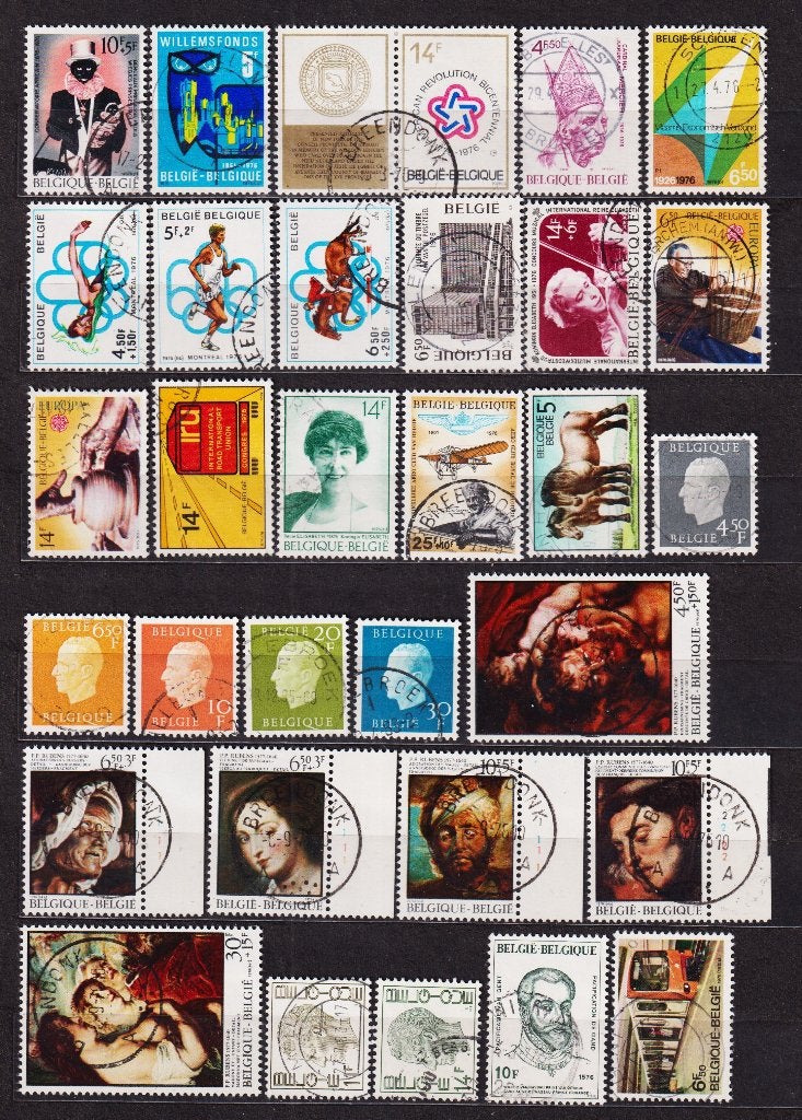 België 1976 volledig jaar gestempeld, Postzegels en Munten, Postzegels | Europa | België, Verzenden, Gestempeld, Gestempeld