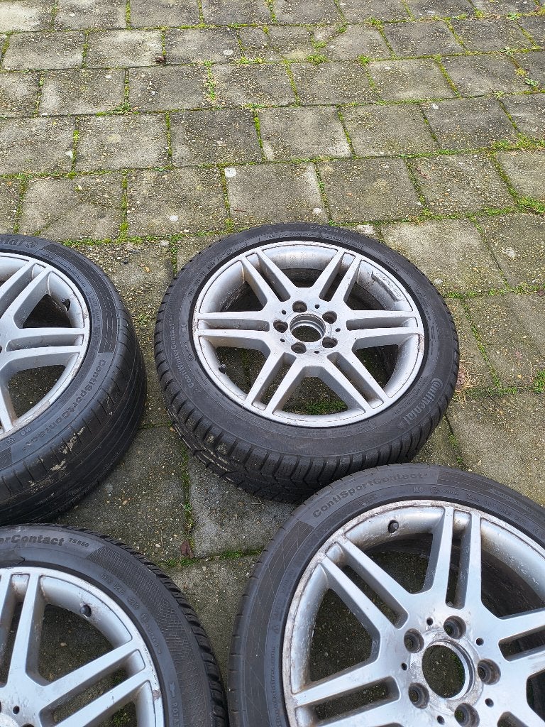 Mercedes velgen 17 inch Amg velgen breedset origineel, Auto-onderdelen, Ophalen, Gebruikt, Mercedes-Benz
