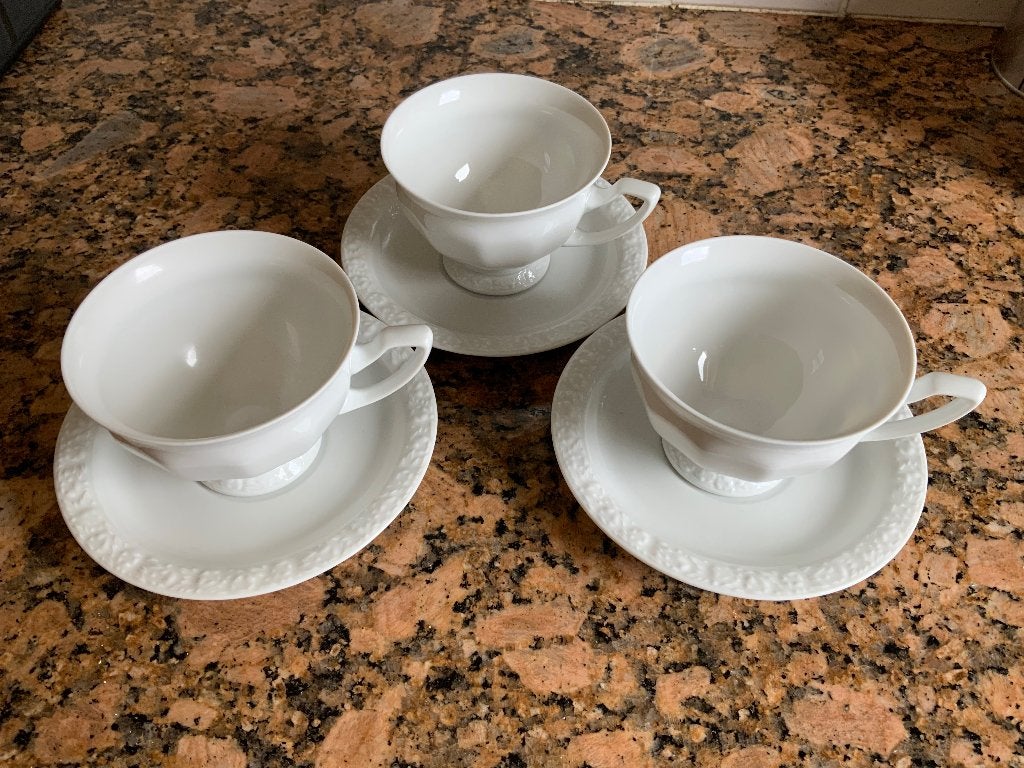 Lot de 3 Tasses à café Maria Rosenthal, Comme neuf, Enlèvement, Classique, Porcelaine