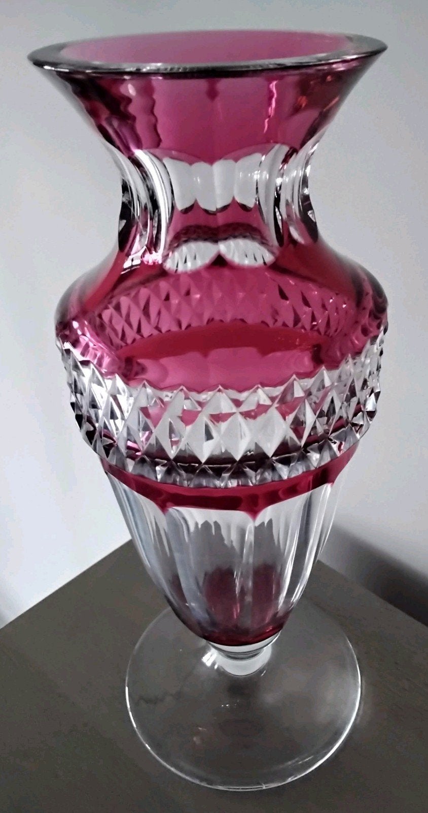 cristal Val St Lambert hauteur 25 cm bon état, Antiquités & Art, Enlèvement ou Envoi