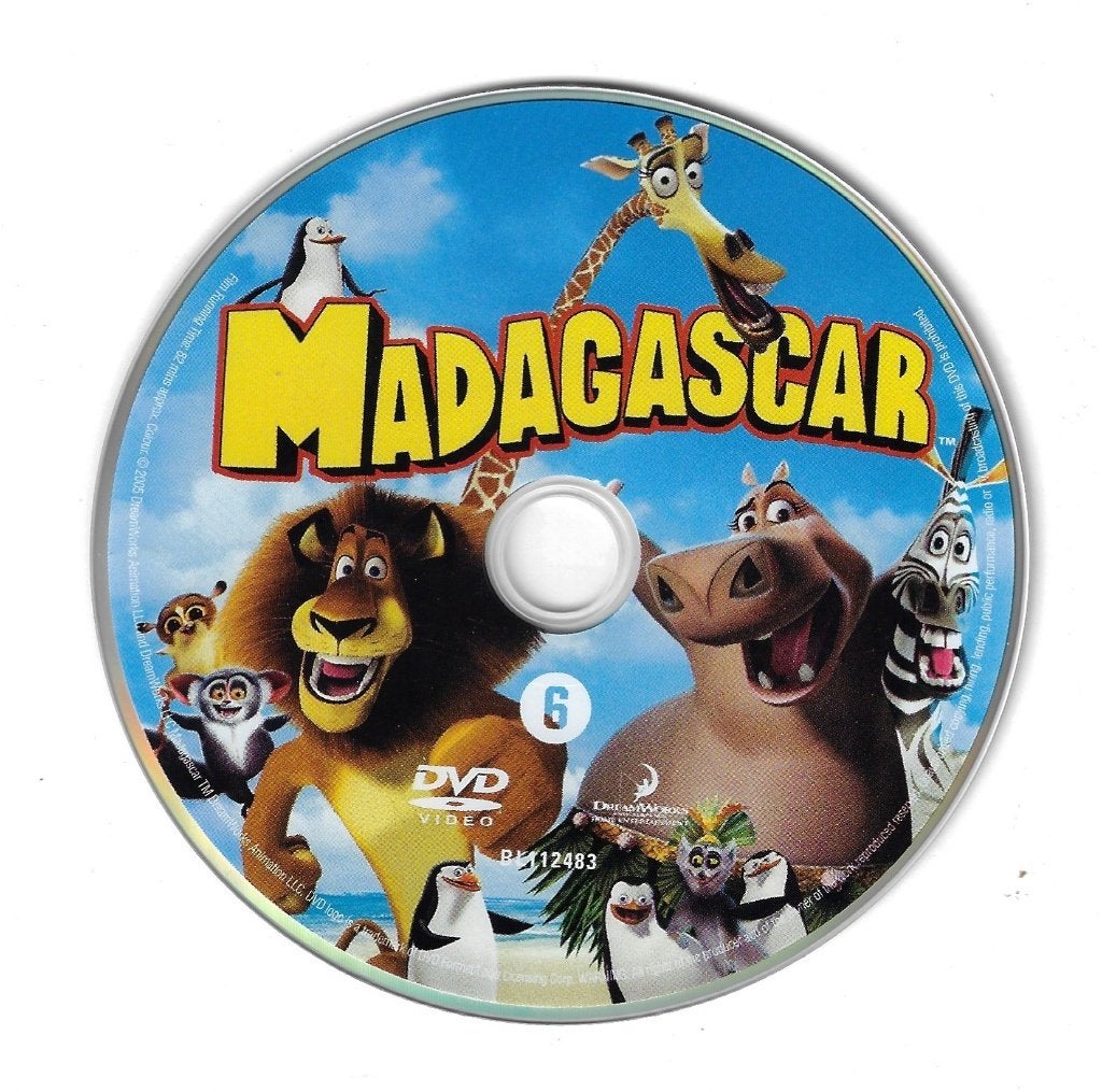 Le DVD Madagascar de Eric Darnell & Tom McGrath, À partir de 6 ans, Enlèvement ou Envoi, Animation, Néerlandais
