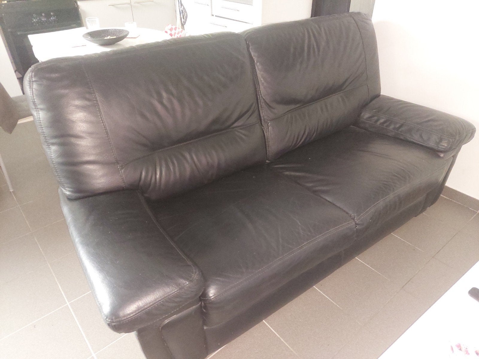 Divan en cuir., Maison & Meubles, Canapés | Salons, Cuir