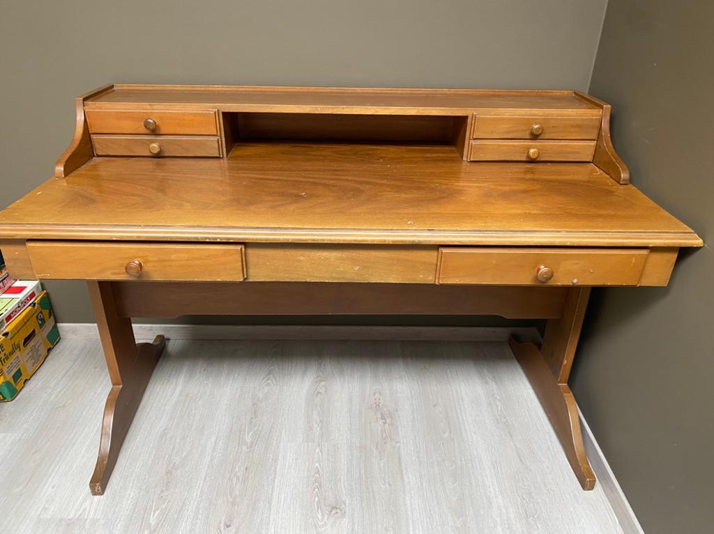 Bureau en bois robuste, Maison & Meubles, Enlèvement, Comme neuf, Bois