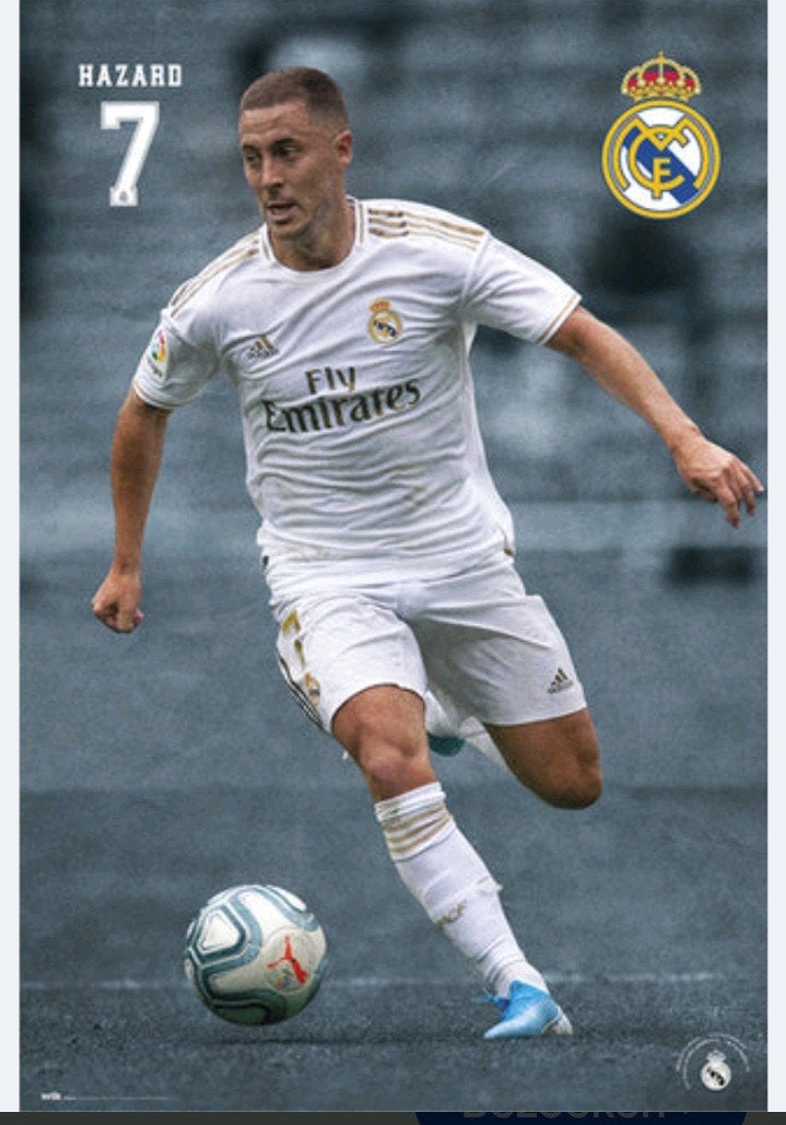 Eden Hazard Real Madrid 2019-2020, Verzamelen, Ophalen, Nieuw, Poster, Plaatje of Sticker