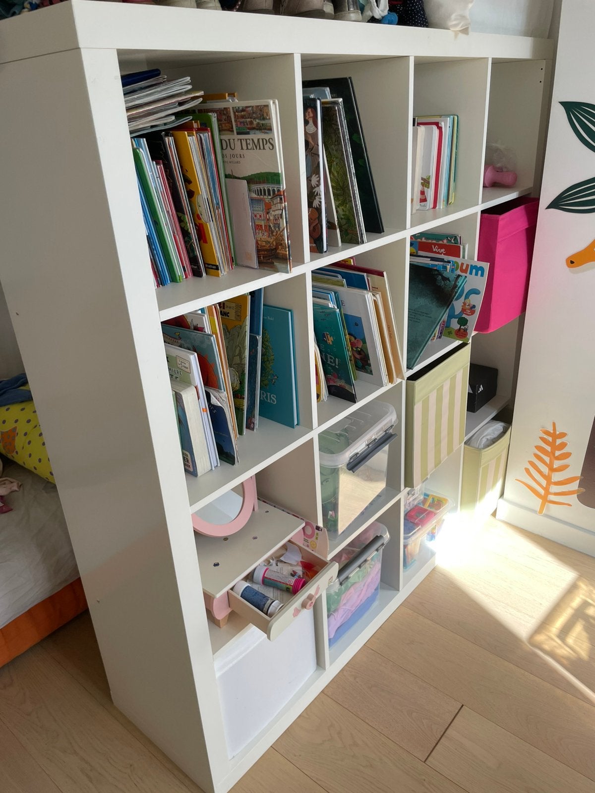 Étagère - bibliotheque Kallax Ikea 16 blocs, Ophalen, Gebruikt, 100 tot 150 cm, 100 tot 150 cm