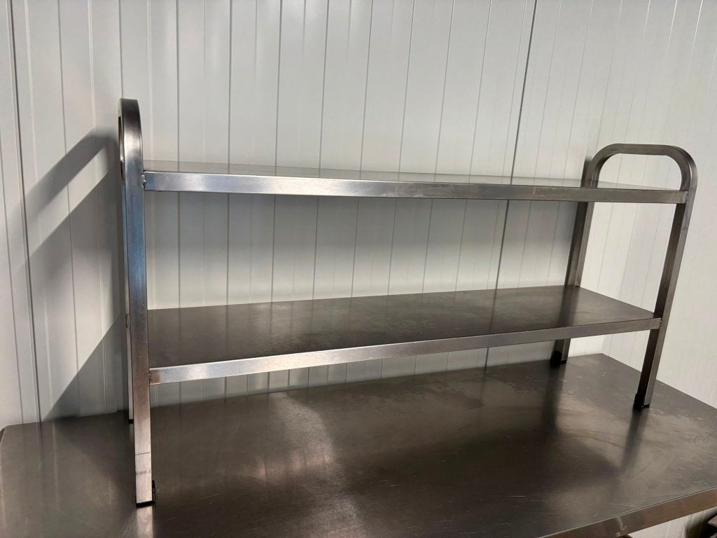 RVS Etagère / Opzetrek / Opbouwrek Horeca – 2 Etages, Ophalen