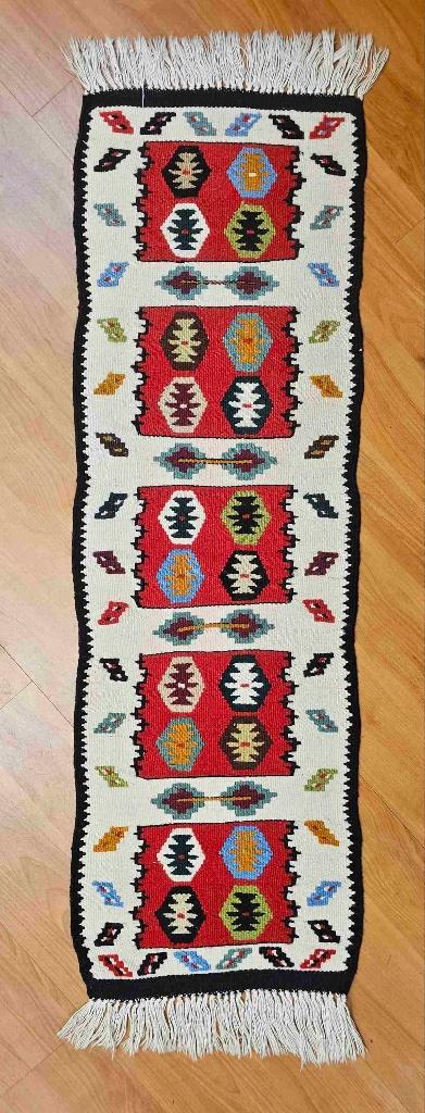 Kleurrijke Kelim Loper 90/29 cm, Huis en Inrichting, Verzenden, Gebruikt, Meerkleurig, Overige stijlen