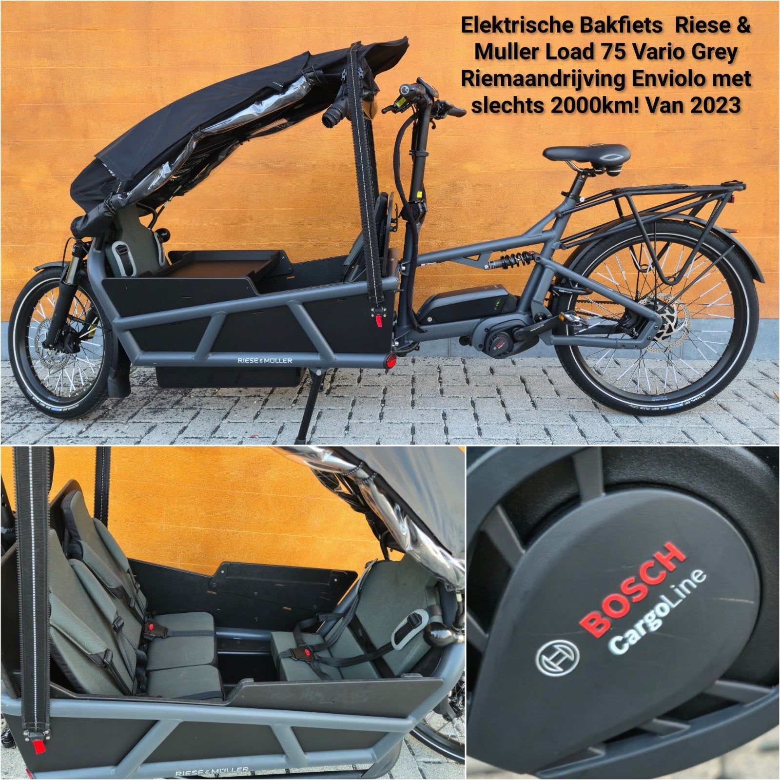 Elektrische bakfiets Riese Muller Load 75 vario 2023, Ophalen, Zo goed als nieuw, 50 km per accu of meer, Riese & Müller