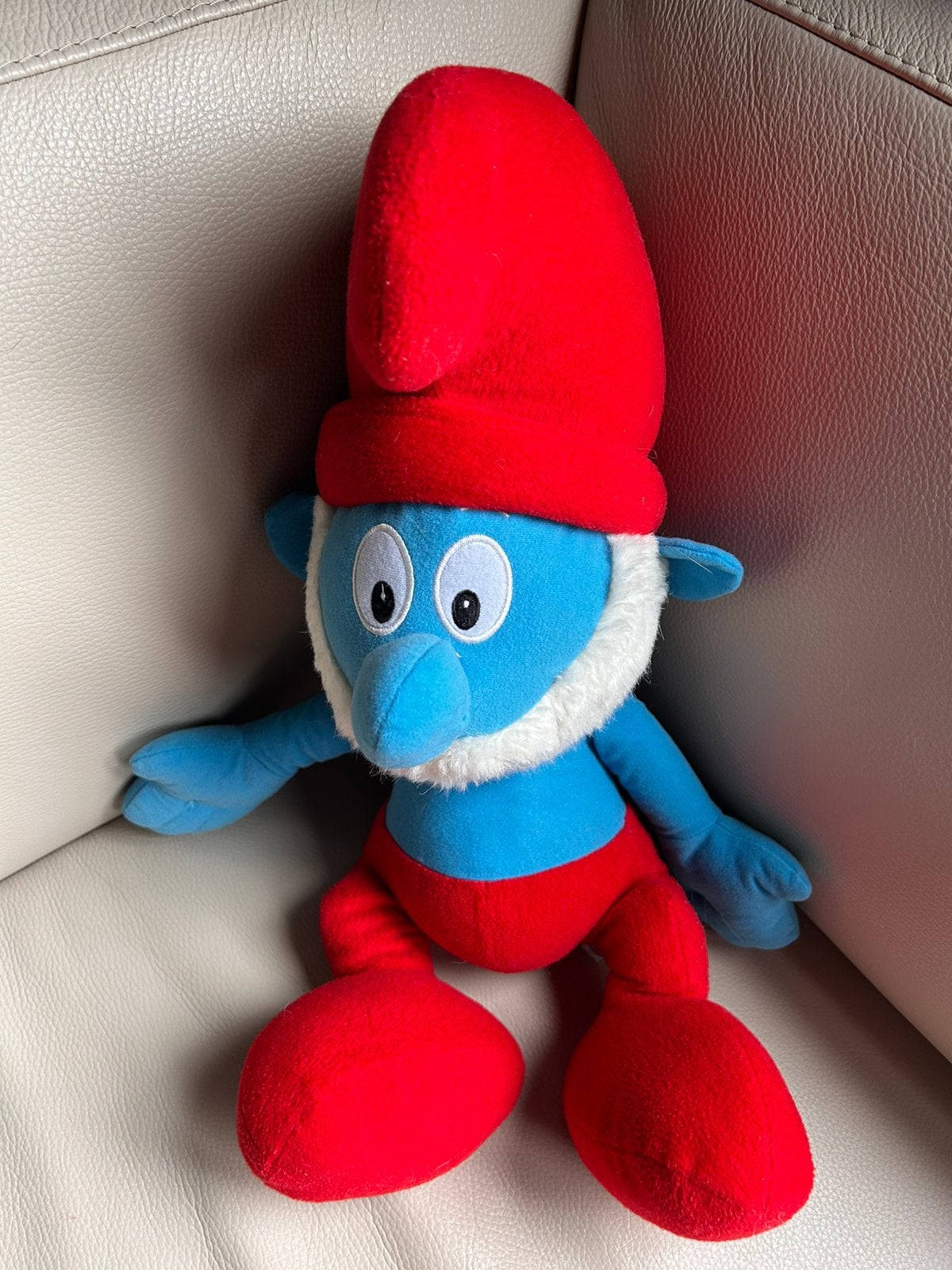 Grote Smurf 50 cm vintage, Collections, Schtroumpfs, Enlèvement ou Envoi, Comme neuf, Grand Schtroumpf