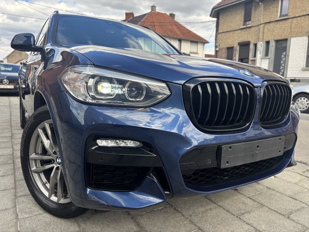 BMW X3 2.0 dA xDrive Pack M/CARPLAY-COCKPIT-LED/GARANTIE!!, 4 cilinders, Blauw, Parkeerassistent, Leder