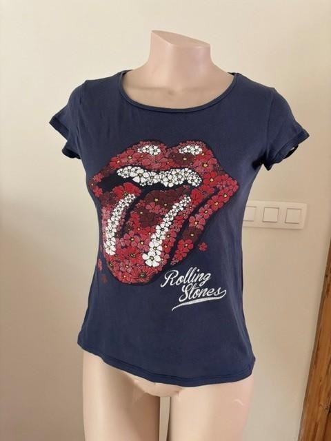 Rolling Stones donkerblauw dames T-shirt, Kleding | Dames, T-shirts, Gedragen, Maat 36 (S), Blauw, Korte mouw, Ophalen of Verzenden