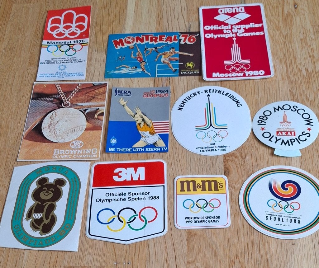 Lot de stickers : Jeux Olympiques Moscou, Los Angeles, Séoul, Enlèvement ou Envoi, Comme neuf, Autres types