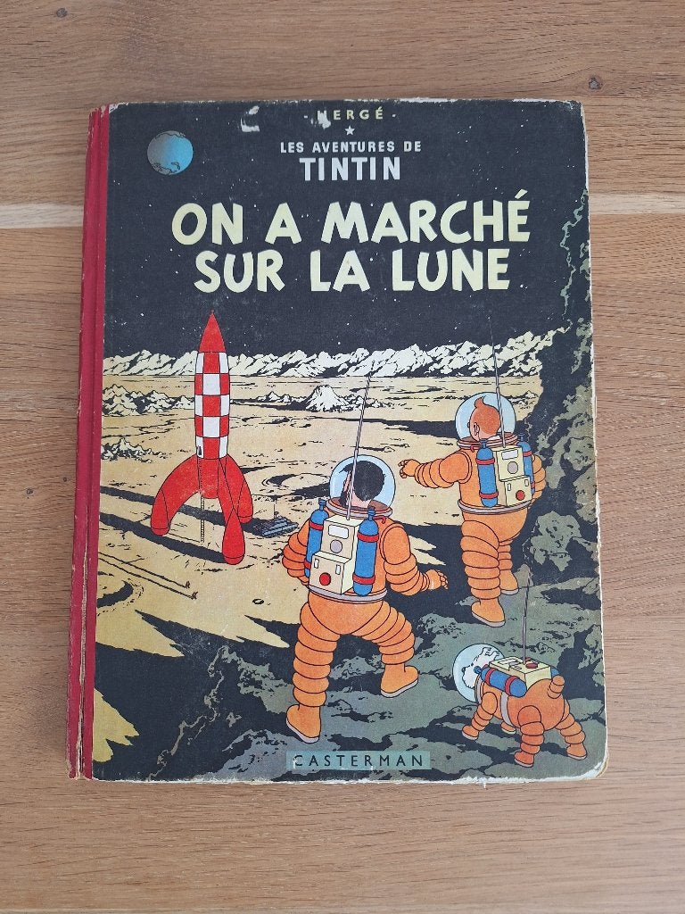 Tintin on a marché sur la lune 1954, Livres, Une BD, Enlèvement, Utilisé, HERGE