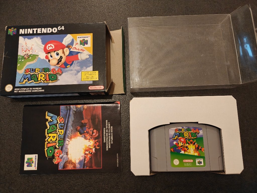 SuperMario64(PAL)–Compleet in doos(CIB)met handleiding&inlay, 1 speler, Ophalen of Verzenden, Zo goed als nieuw, Avontuur en Actie