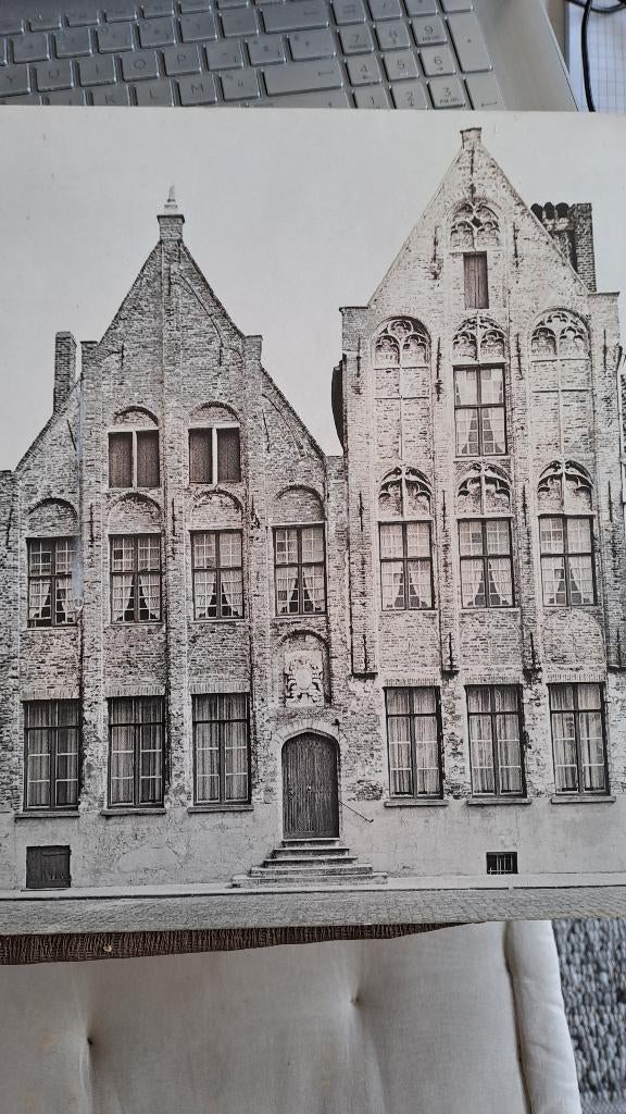 Foto op karton van Huyse de grote Sterre, Ophalen, Foto