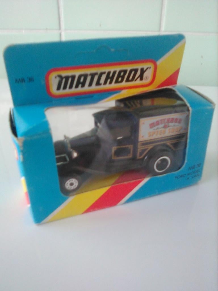 Vintage Matchbox Model A Ford AFHALING LEES BESCHRIJVING, Hobby en Vrije tijd, Modelauto's | 1:50, Ophalen, Nieuw, Auto, Matchbox