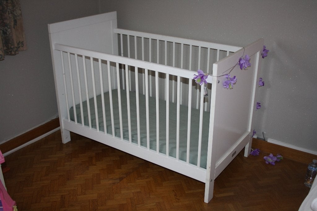 kinderbed met matras en hoes lengte 125cm op 67cm, Gebruikt, Minder dan 140 cm, Minder dan 70 cm, Ophalen