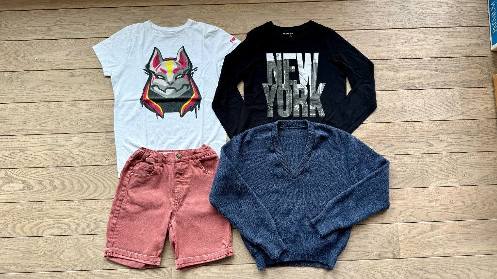 T-SHIRTS (134 - 152 cm) - 10-12 ans, Enlèvement ou Envoi, Comme neuf, Garçon, Pull ou Veste