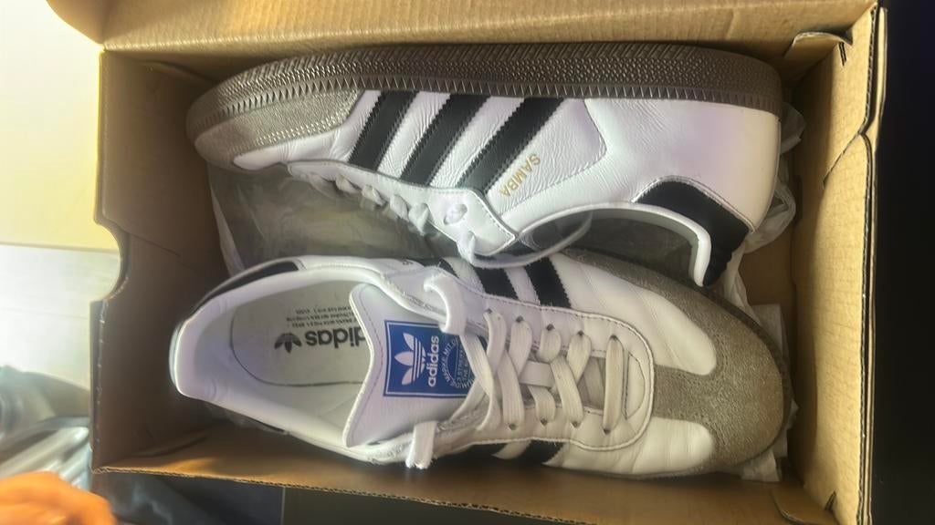 Witte sambas maat 43 vrouwen en mannen, Kleding | Heren, Schoenen, Ophalen, Zo goed als nieuw