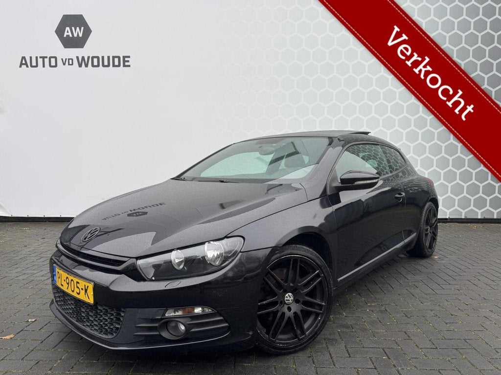Volkswagen Scirocco 1.4 TSI Highline Panoramadak Stoelverwar, Auto's, Volkswagen, Voorwielaandrijving, Stof, Gebruikt, Zwart