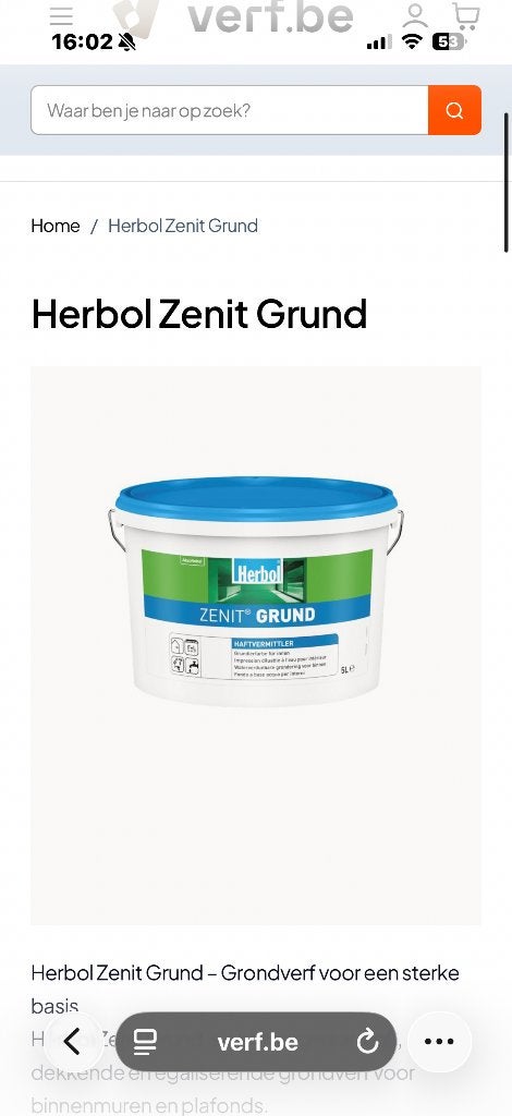 Herbol grund 9010, Doe-het-zelf en Bouw, Wit, Nieuw, Ophalen of Verzenden, Verf