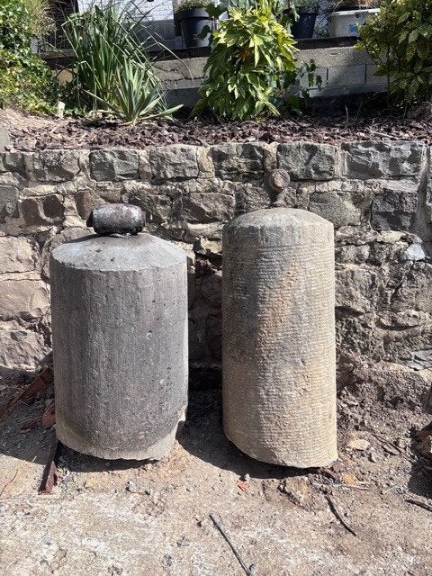 colonnes en pierre bleu, Moins de 100 cm, Enlèvement, Pierre naturelle, Utilisé