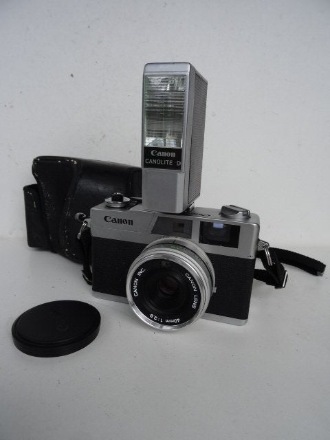 Appareil photo CANON CANONET 28 + Flash Canolite D, TV, Hi-fi & Vidéo, Appareils photo analogiques, Enlèvement ou Envoi, Canon