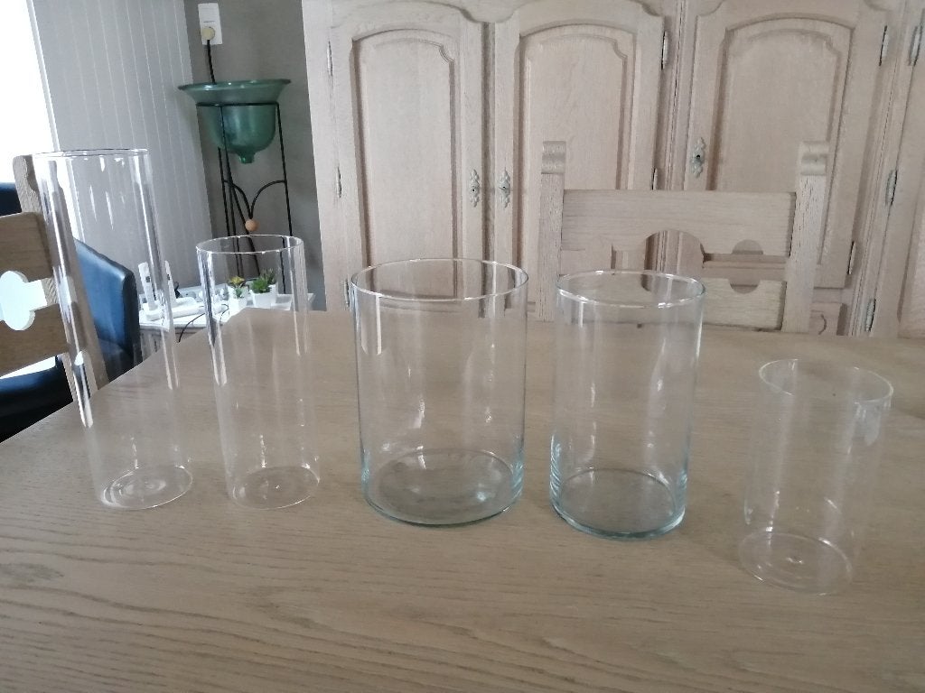 verschillende vazen en glazen sierkommen NIEUW, Huis en Inrichting, Woonaccessoires | Vazen, Ophalen of Verzenden, Nieuw, Wit