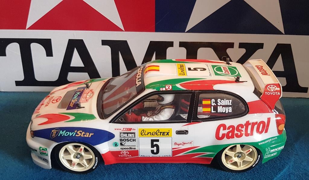 Toyota Corolla WRC #58218 d'époque de Tamiya de 1998 TA03F-S, Échelle 1:10, Électro, Envoi, Comme neuf