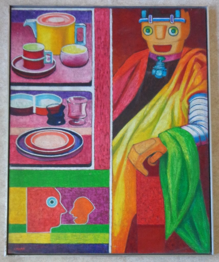 JOAN MARTI / INQUISITEUR / OLIEVERF DOEK / 102x82cm / KADER, Antiquités & Art, Enlèvement, Signé, Peinture à l'huile