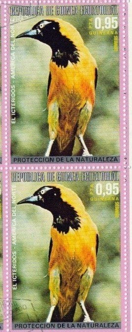 Timbres Animaux oiseaux Guinée Equat, Envoi, Affranchi