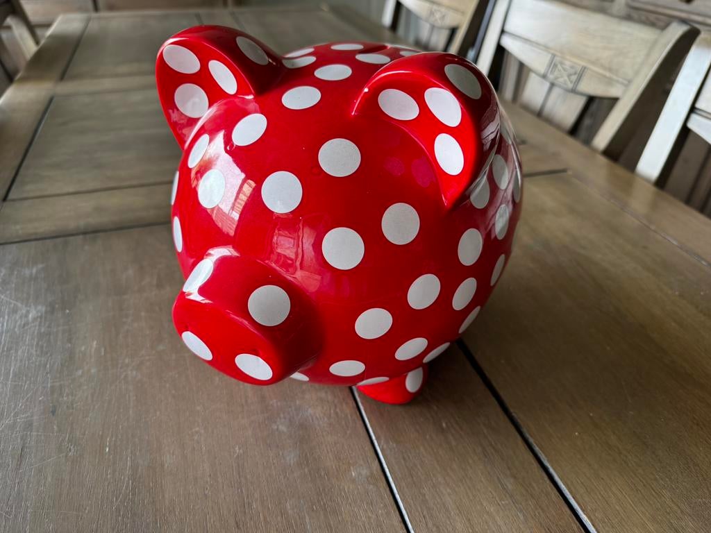 Spaarvarken bol keramiek, Verzamelen, Spaarpotten, Ophalen, Zo goed als nieuw
